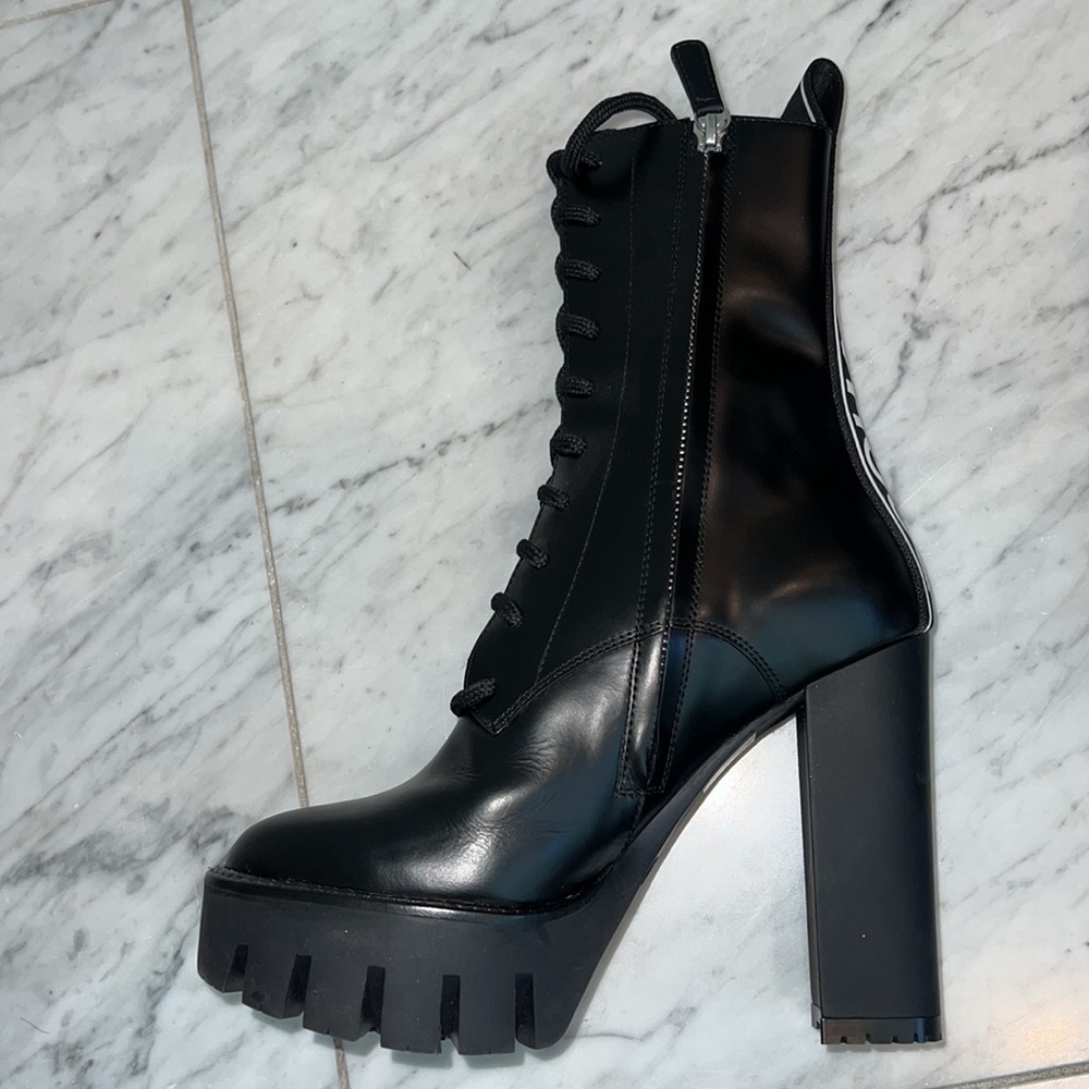 DSQUARED2 combat tape logo lace up platform Boots 37 7 - Picture 8 of 9